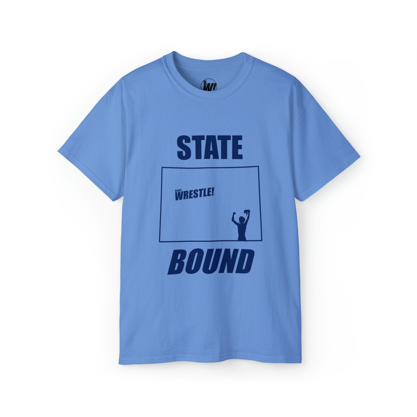 Coloroado State Bound, Unisex Ultra Cotton Tee, Blue Logo