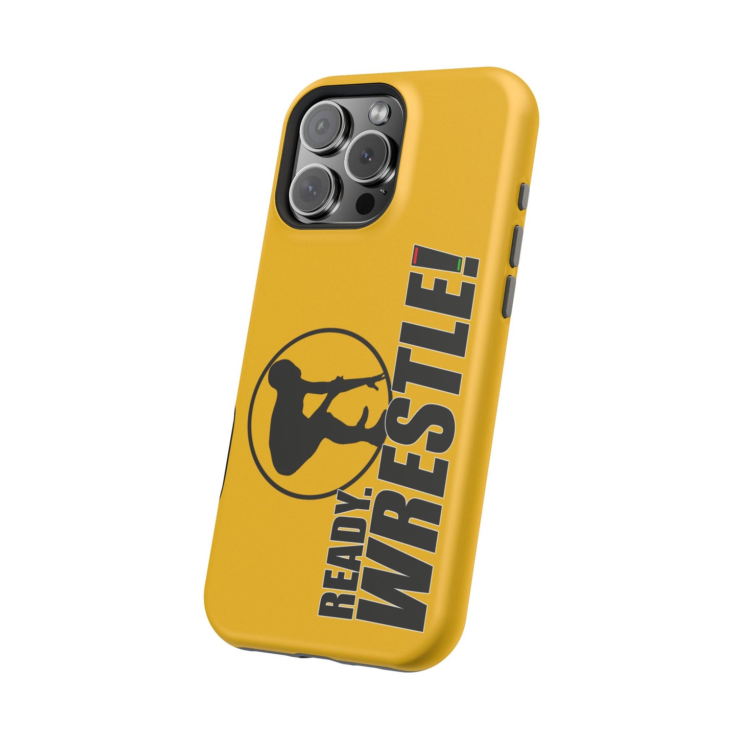 Ready. Wrestle! Yellow iPhone Magnetic Impact-Resistant Case