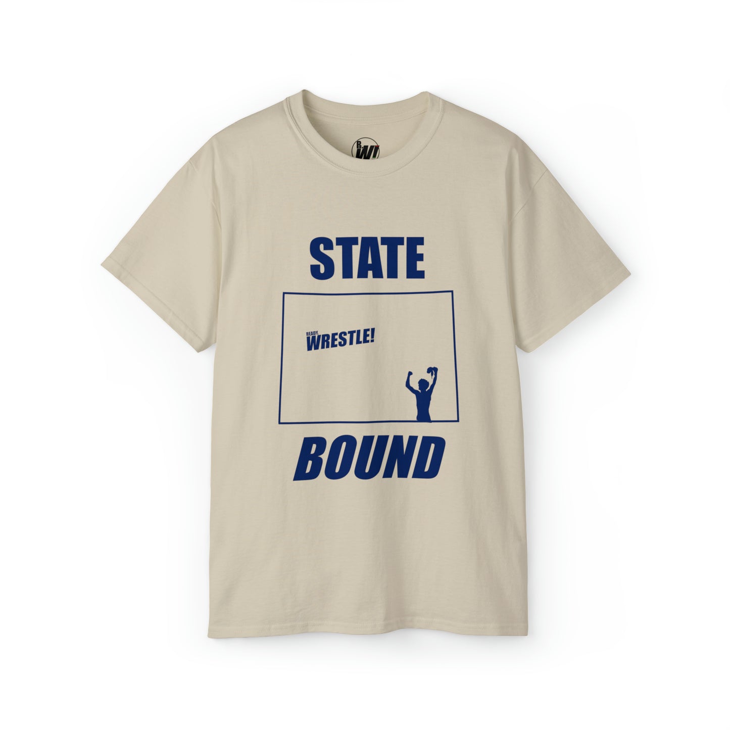 Coloroado State Bound, Unisex Ultra Cotton Tee, Blue Logo