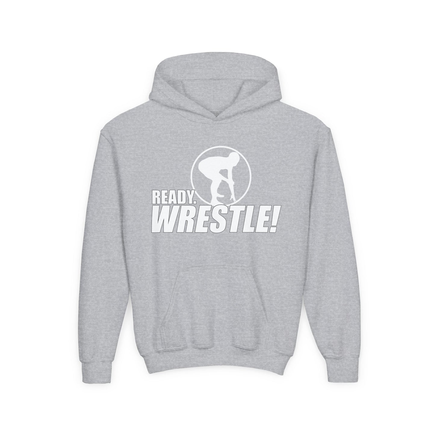 Just Keep Wrestling, Youth Heavy Blend Hooded Sweatshirt