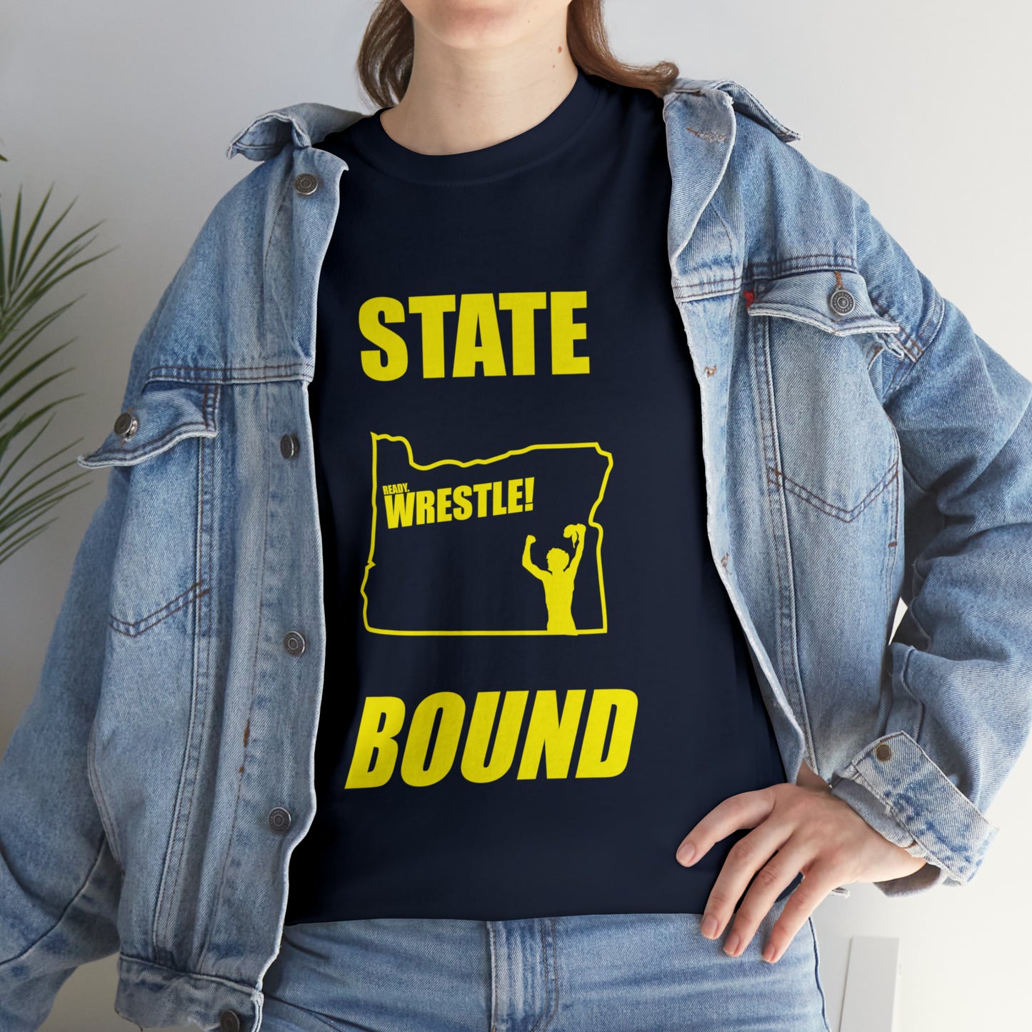 Oregon State Bound, Gold Logo, Unisex Heavy Cotton Tee