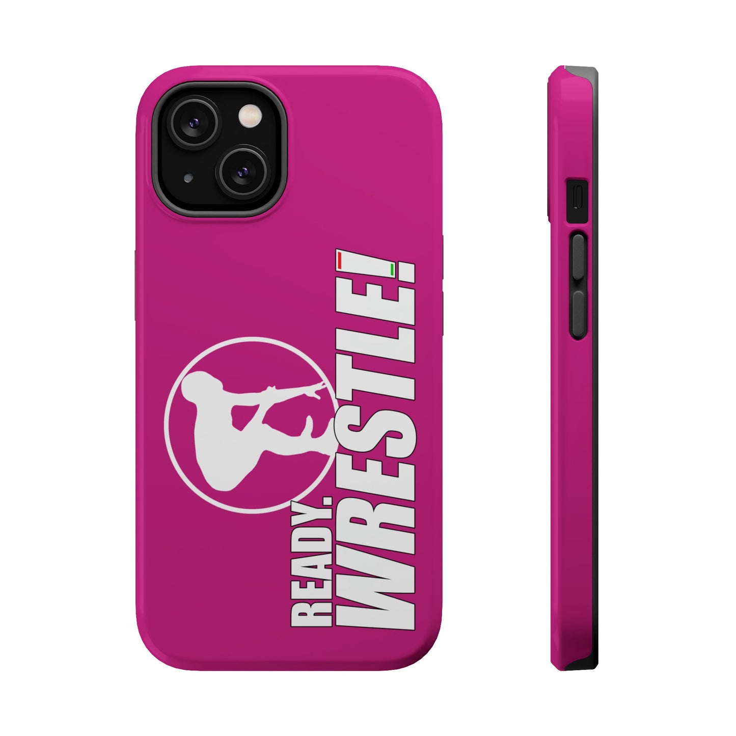 Ready. Wrestle! Pink iPhone Magnetic Impact-Resistant Case