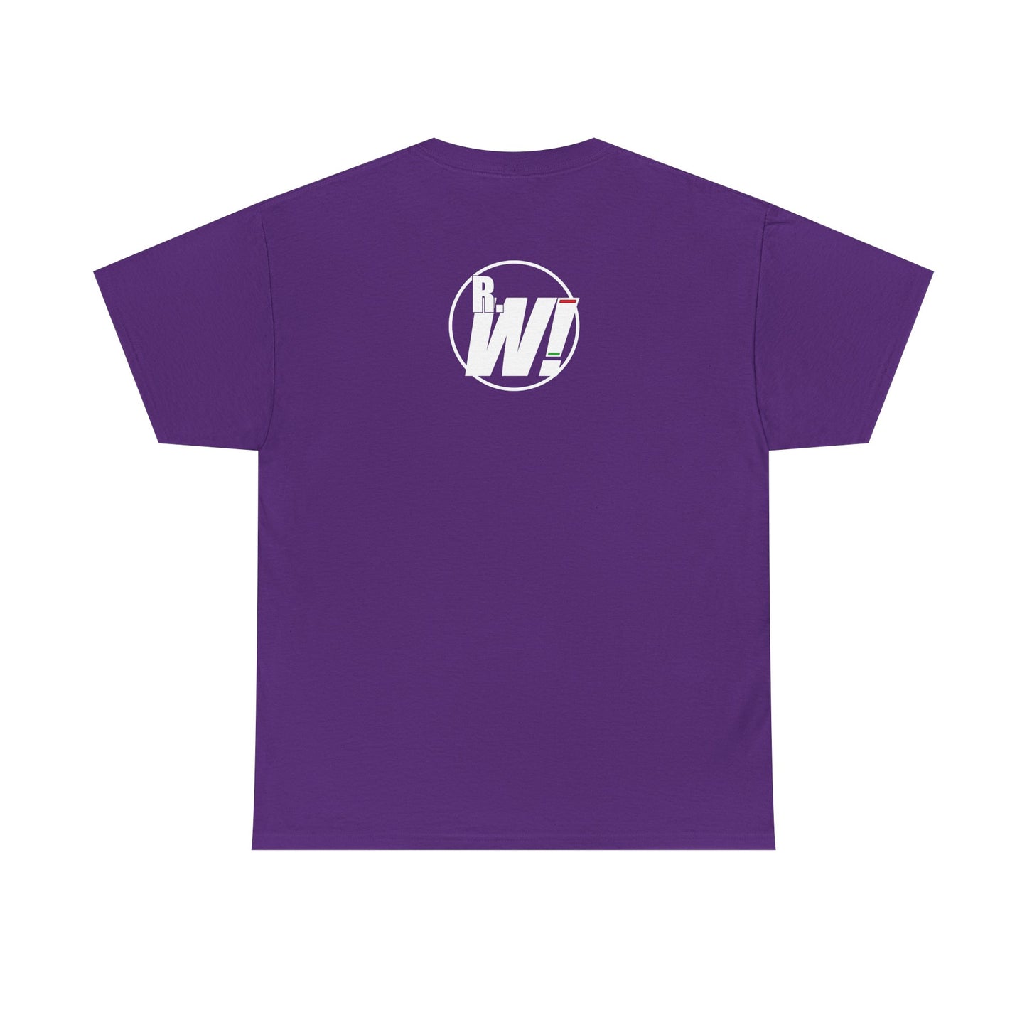 Ready. Wrestle! White Logo w/Blue Silhouettes, Unisex Heavy Cotton Tee