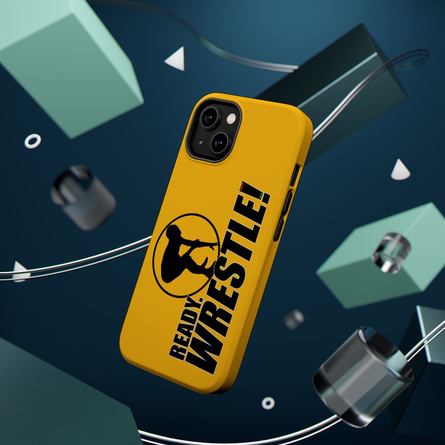 Ready. Wrestle! Yellow iPhone Magnetic Impact-Resistant Case