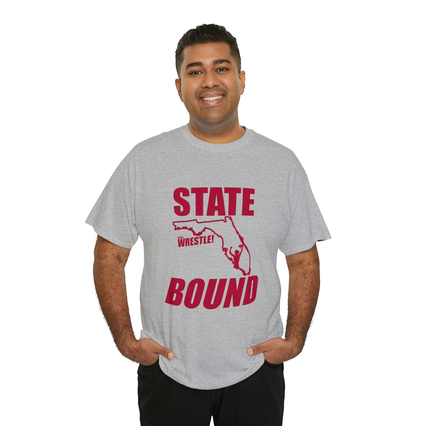 Florida State Bound, Red Logo, Unisex Heavy Cotton Tee