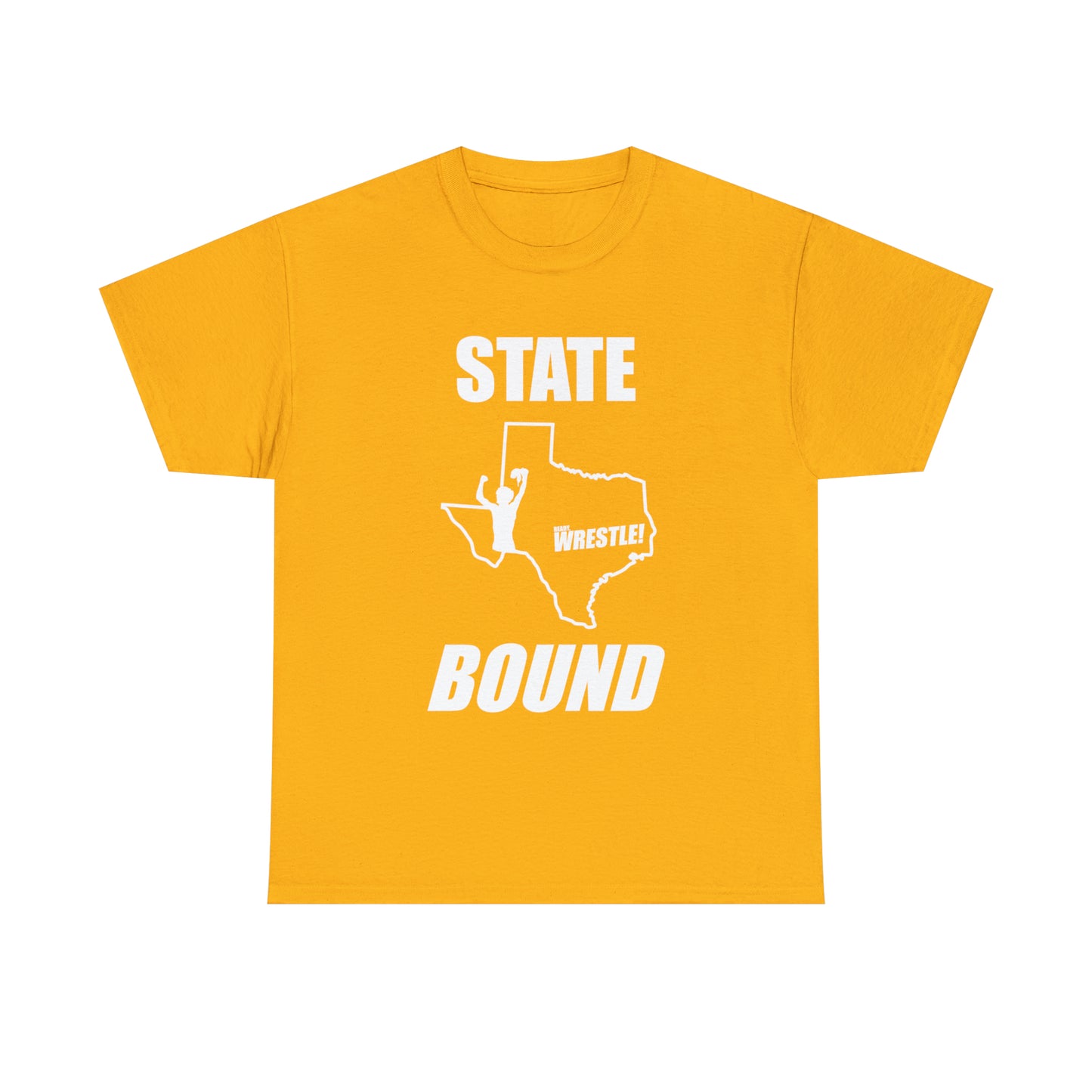 Texas State Bound, White Logo, Unisex Heavy Cotton Tee