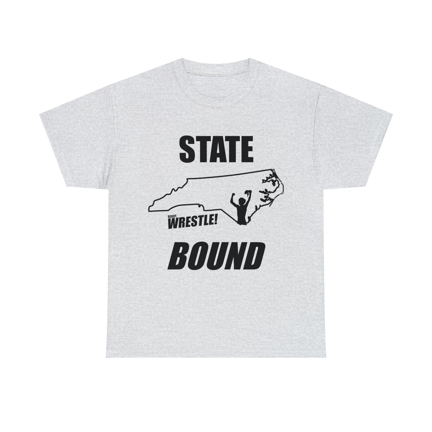 North Carolina State Bound, Black Logo, Unisex Heavy Cotton Tee