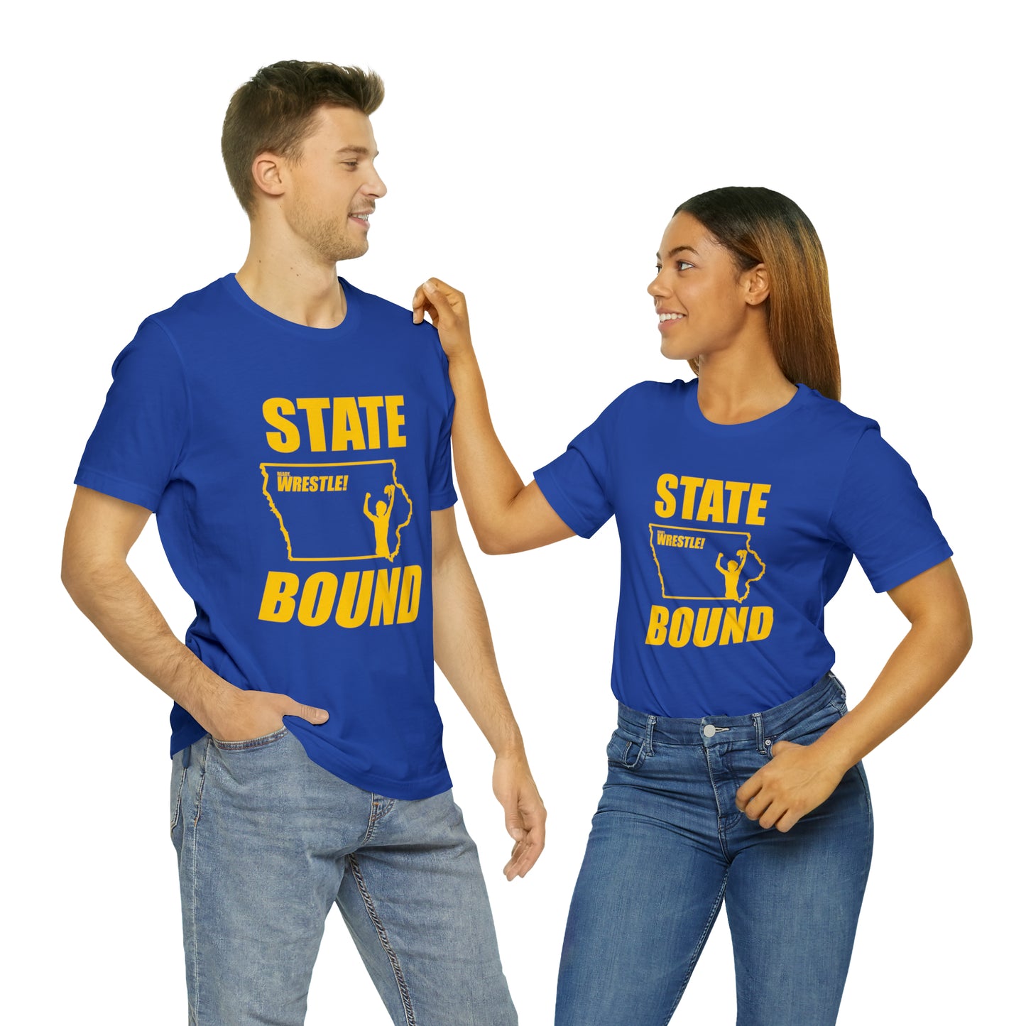 Iowa State Bound, Unisex Jersey Short Sleeve Tee, Gold Logo