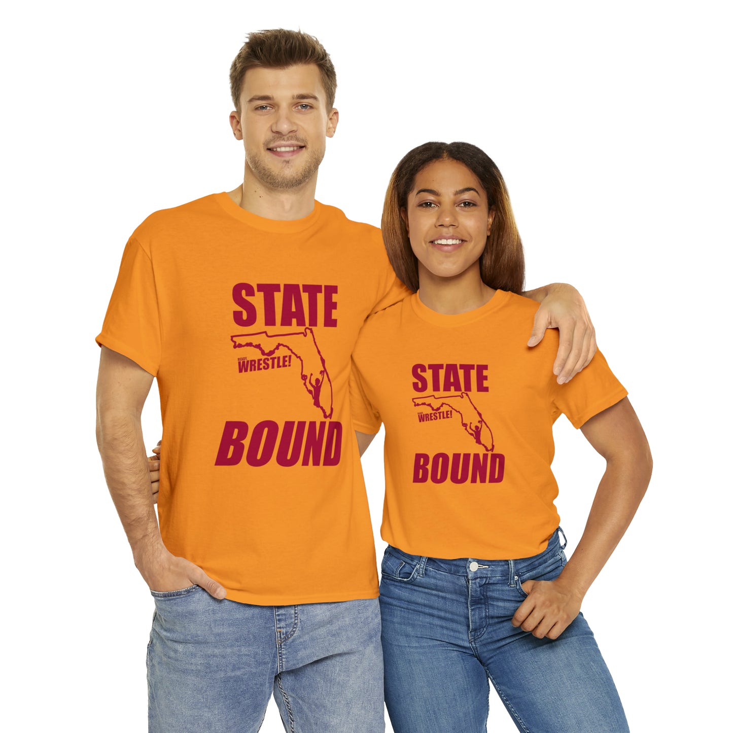 Florida State Bound, Red Logo, Unisex Heavy Cotton Tee