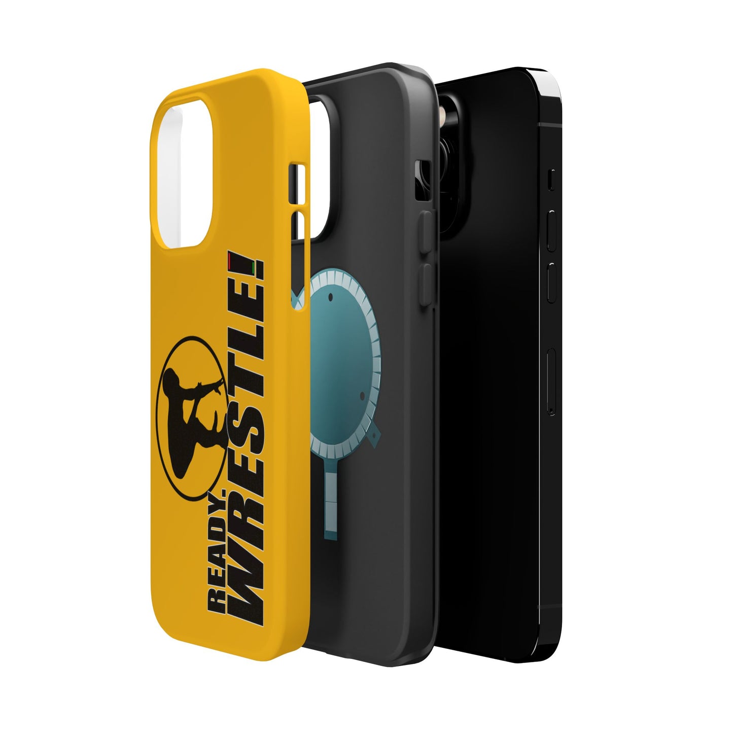 Ready. Wrestle! Yellow iPhone Magnetic Impact-Resistant Case