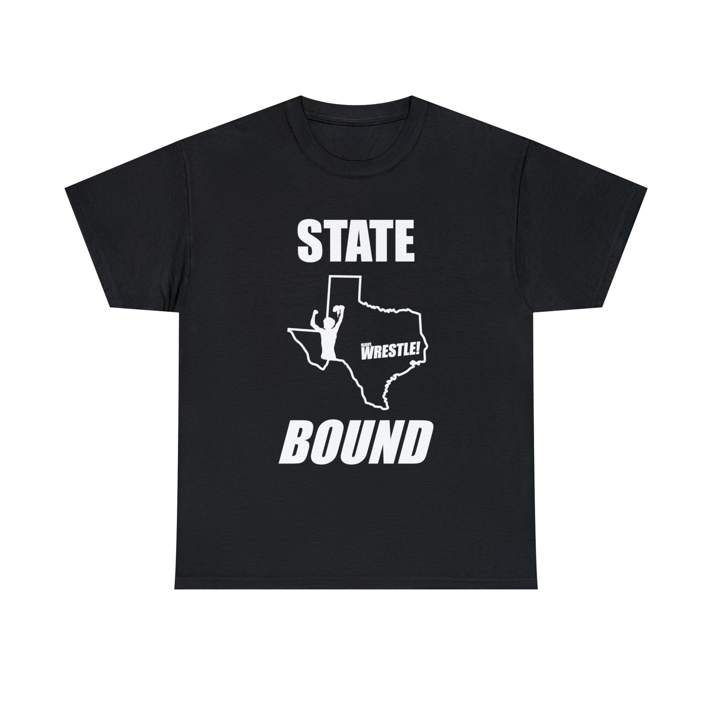 Texas State Bound, White Logo, Unisex Heavy Cotton Tee