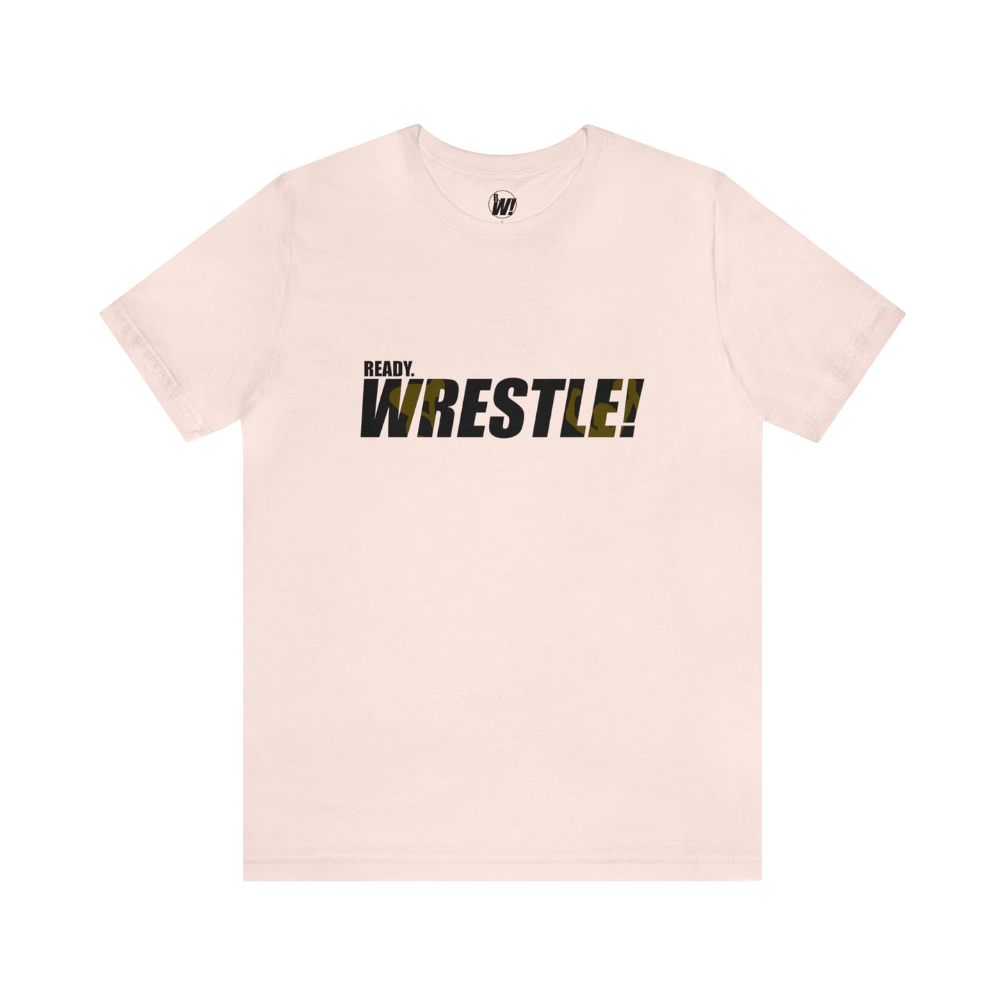 Ready. Wrestle! Black Logo w/Yellow Silhouettes, Unisex Heavy Cotton Tee Bella+Canvas