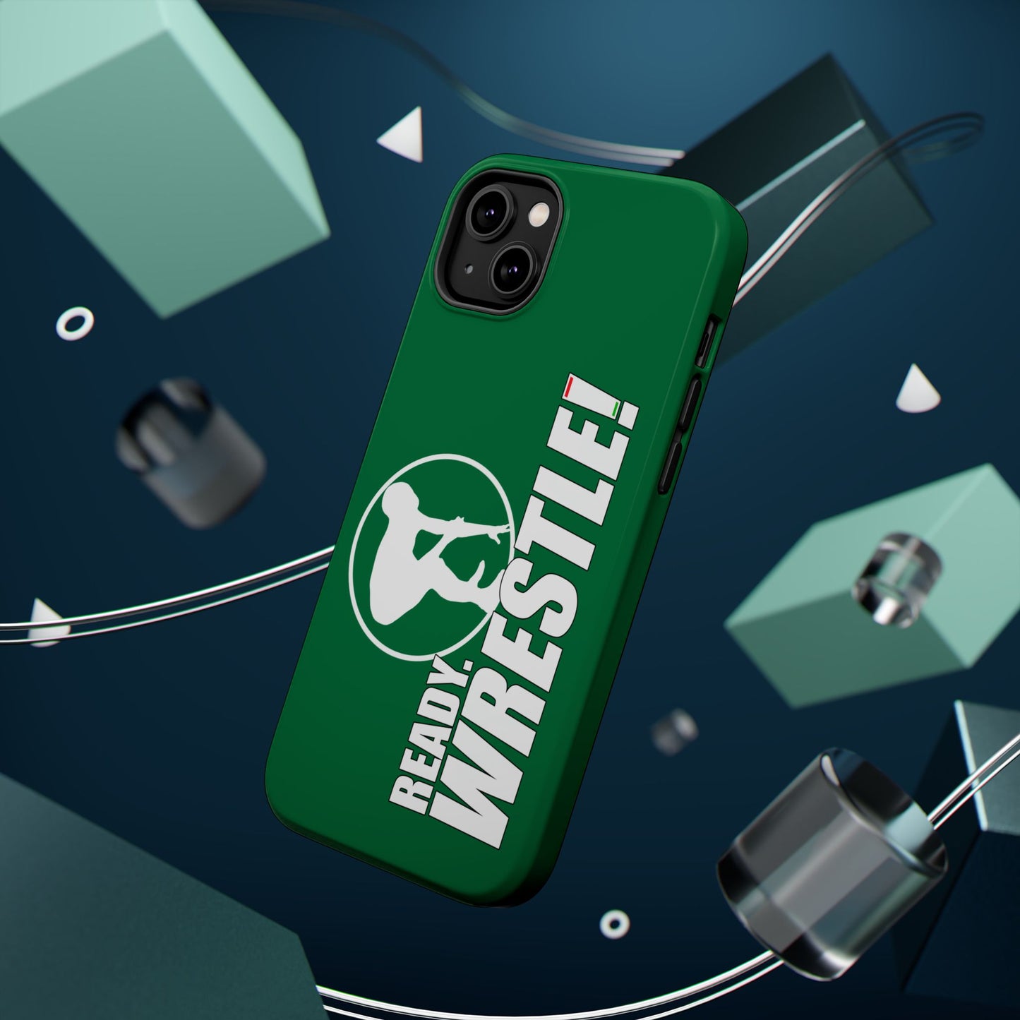 Ready. Wrestle! Green iPhone Magnetic Impact-Resistant Case