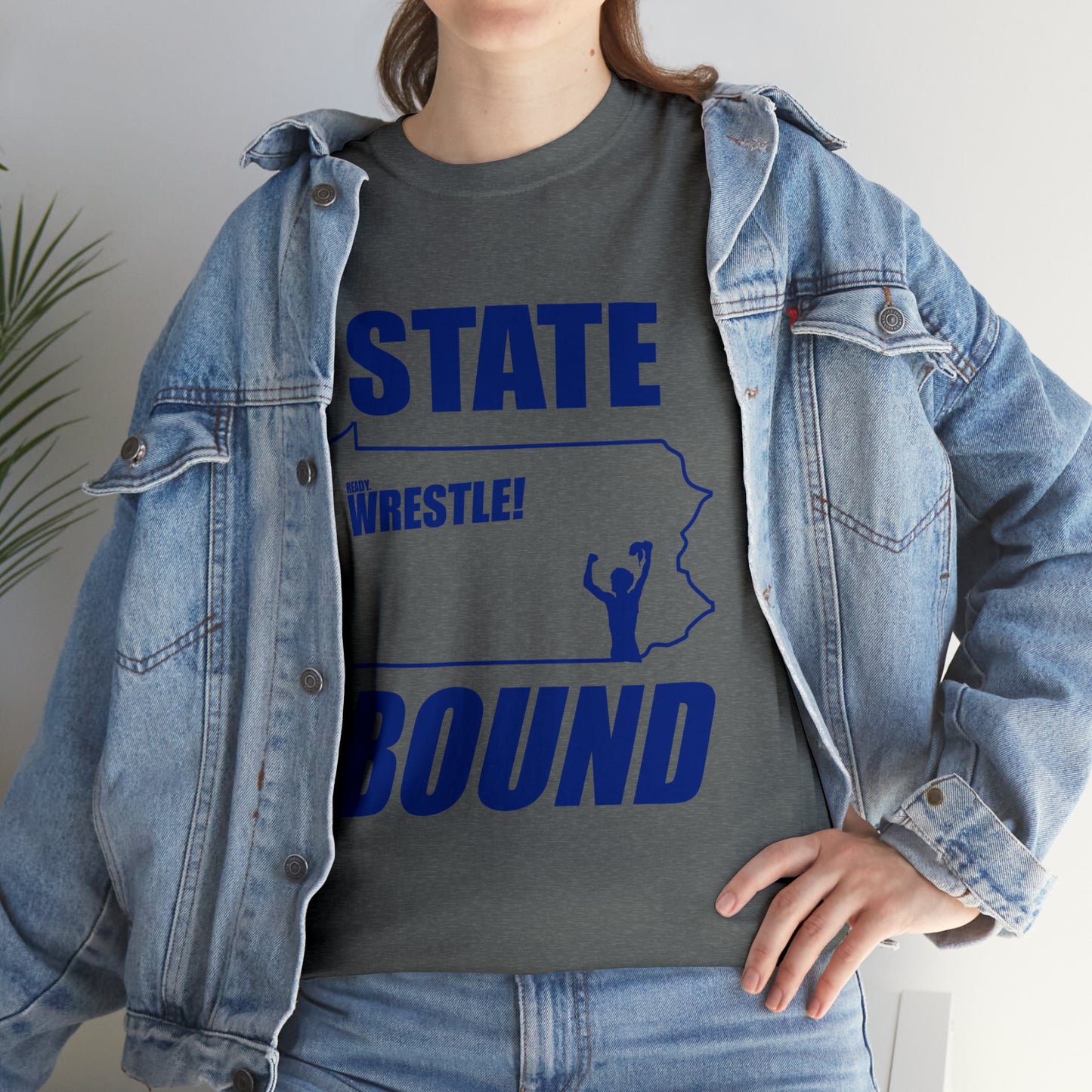 Pennsylvania State Bound, Royal Blue Logo, Unisex Heavy Cotton Tee