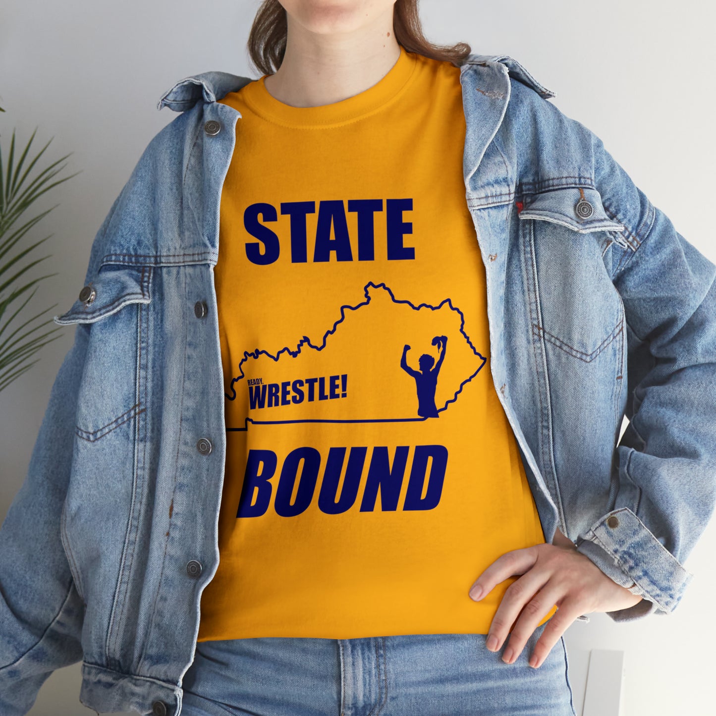 Kentucky State Bound, Royal Blue Logo, Unisex Heavy Cotton Tee