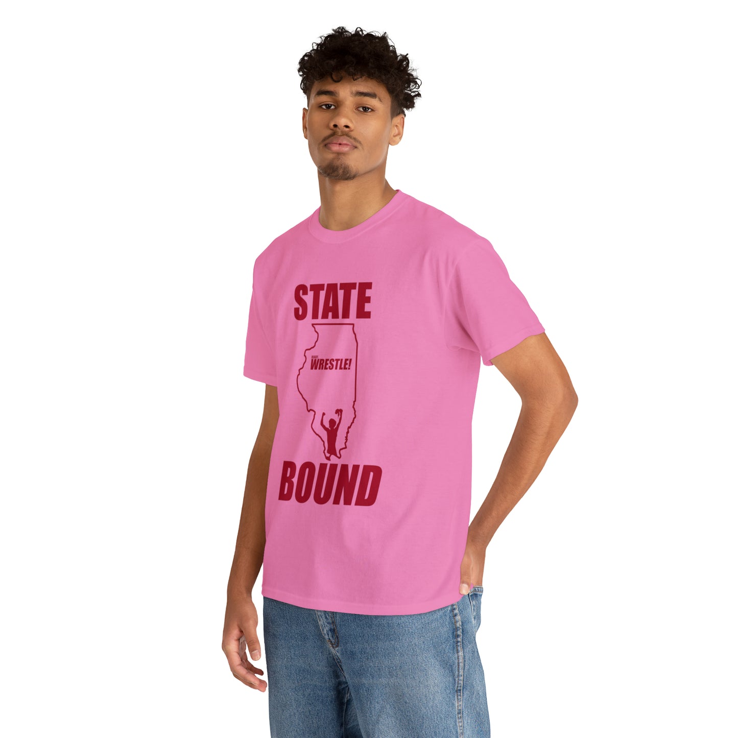 Illinois State Bound, Red Logo, Unisex Heavy Cotton Tee