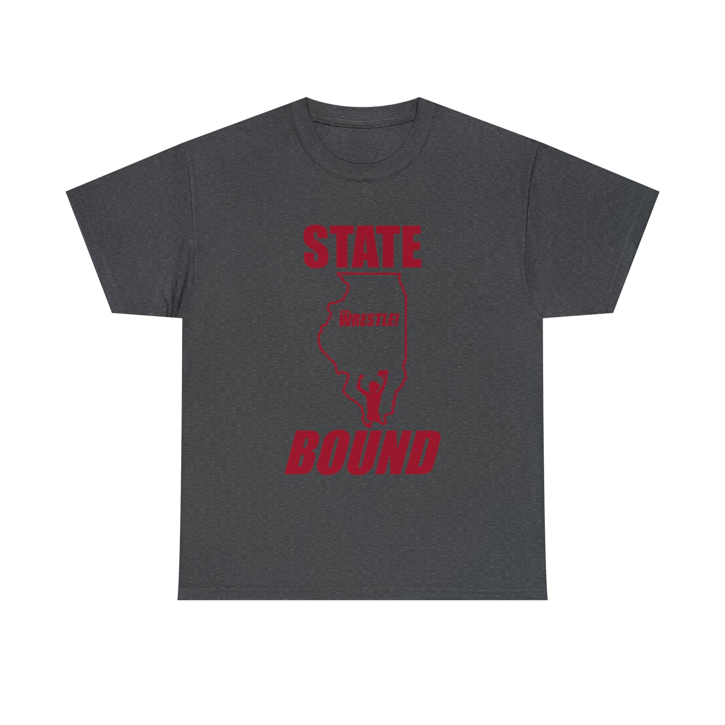 Illinois State Bound, Red Logo, Unisex Heavy Cotton Tee