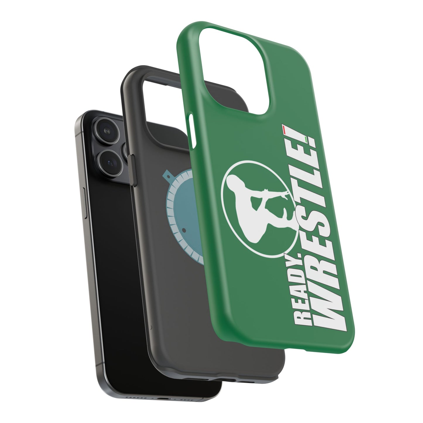 Ready. Wrestle! Green iPhone Magnetic Impact-Resistant Case