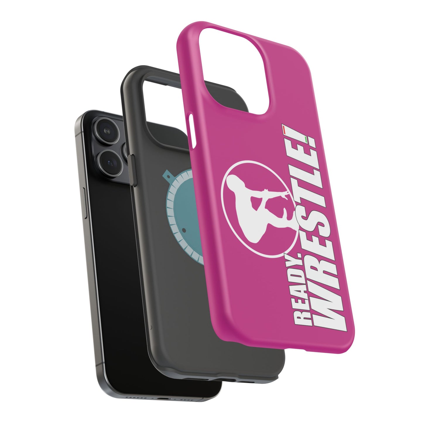 Ready. Wrestle! Pink iPhone Magnetic Impact-Resistant Case