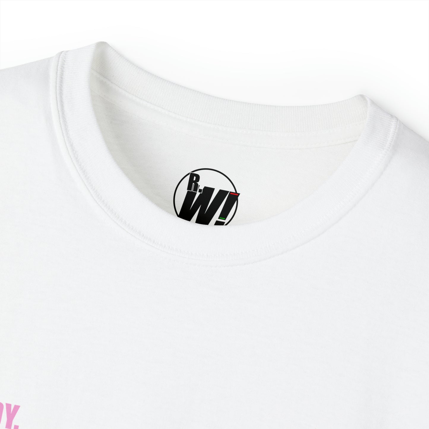 Ready. Wrestle!, Unisex Ultra Cotton Tee, Pink/Red Logo