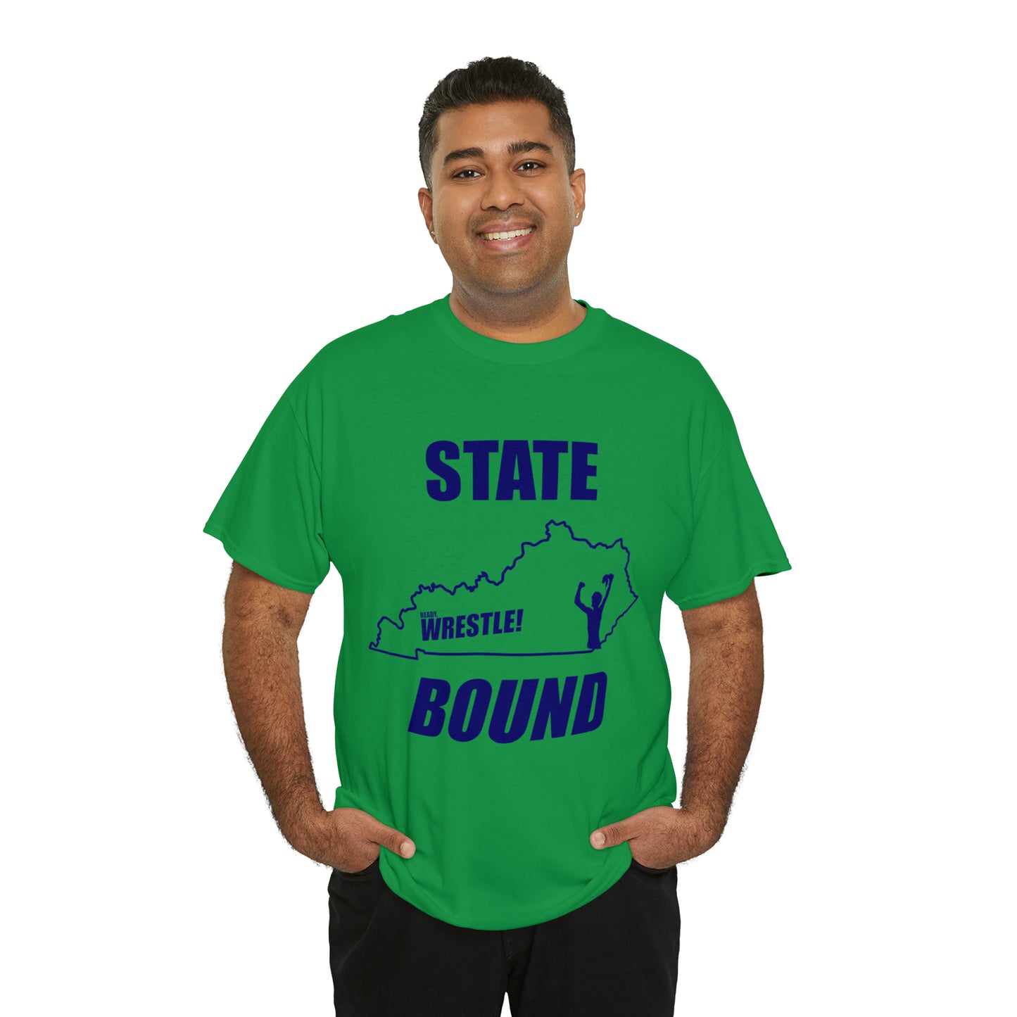 Kentucky State Bound, Royal Blue Logo, Unisex Heavy Cotton Tee