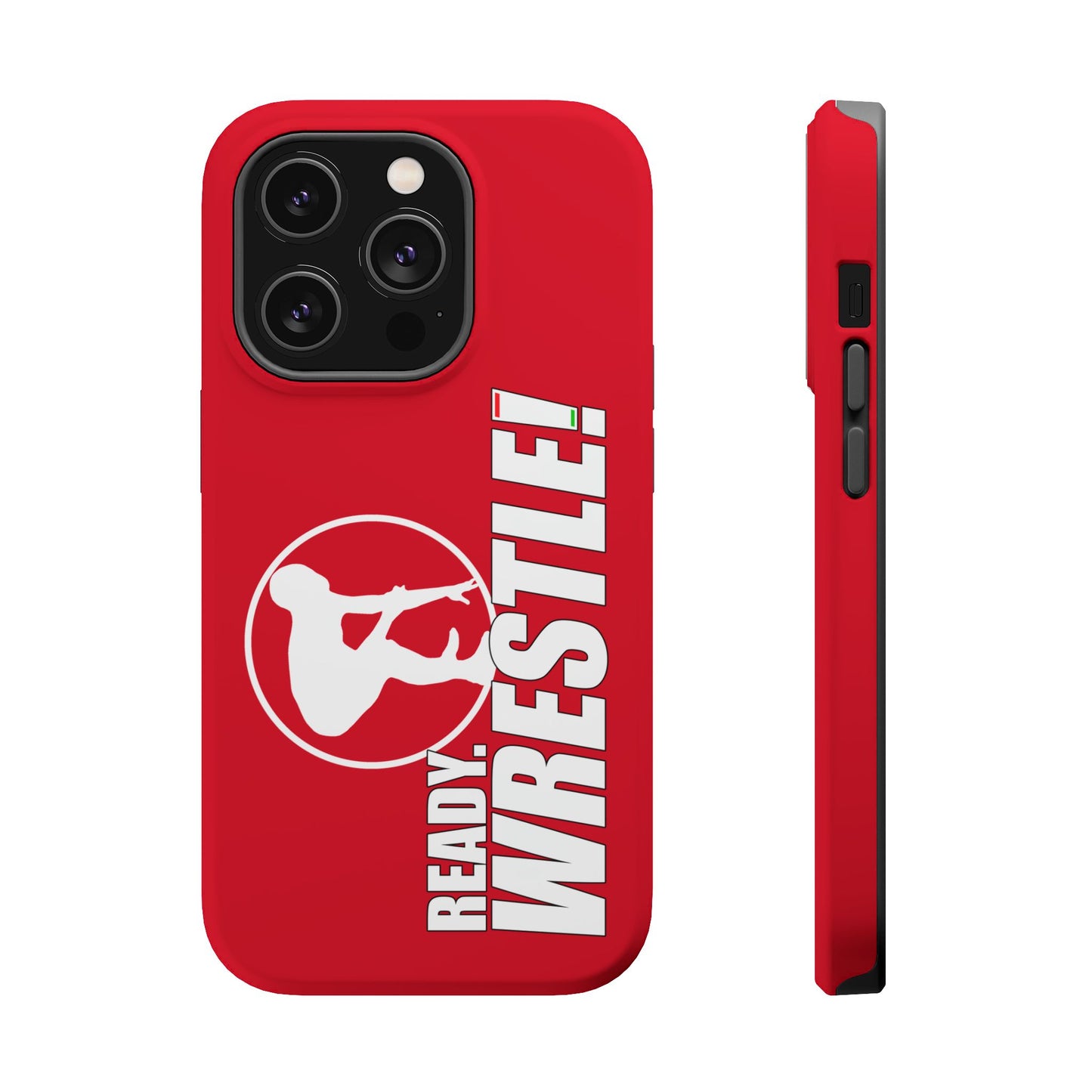 Ready. Wrestle! Red iPhone Magnetic Impact-Resistant Case