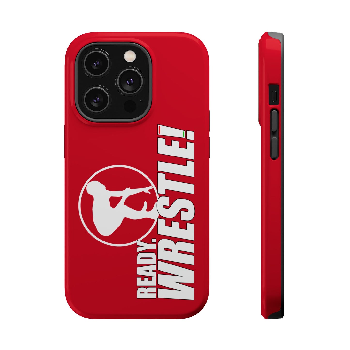 Ready. Wrestle! Red iPhone Magnetic Impact-Resistant Case