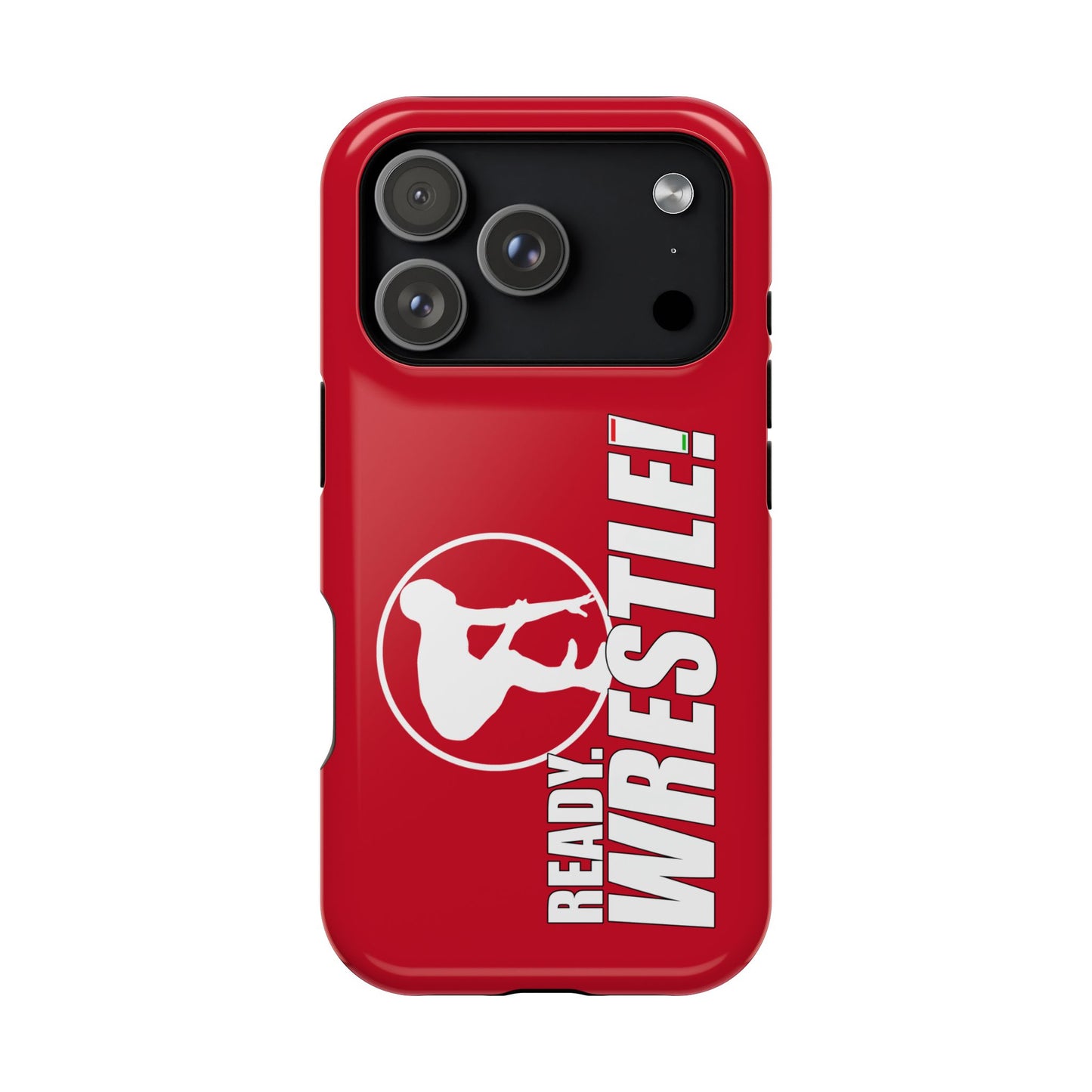 Ready. Wrestle! Red iPhone Magnetic Impact-Resistant Case