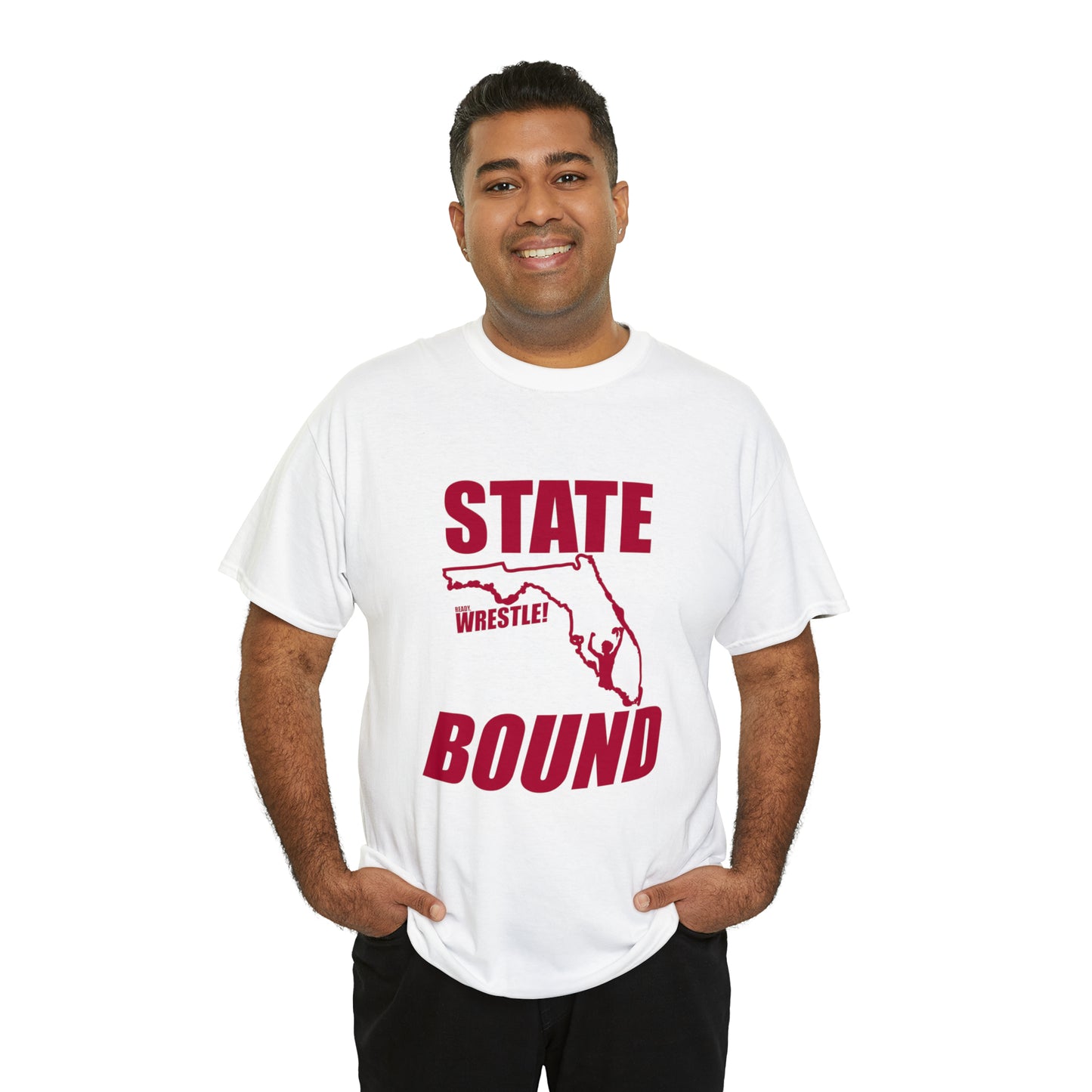 Florida State Bound, Red Logo, Unisex Heavy Cotton Tee