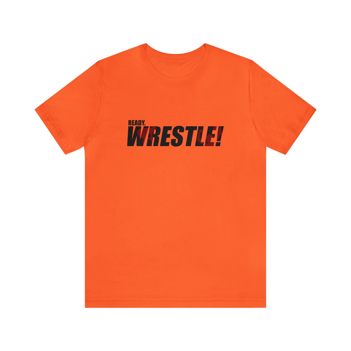 Ready. Wrestle! Black Logo w/Red Silhouettes, Unisex Heavy Cotton Tee Bella+Canvas