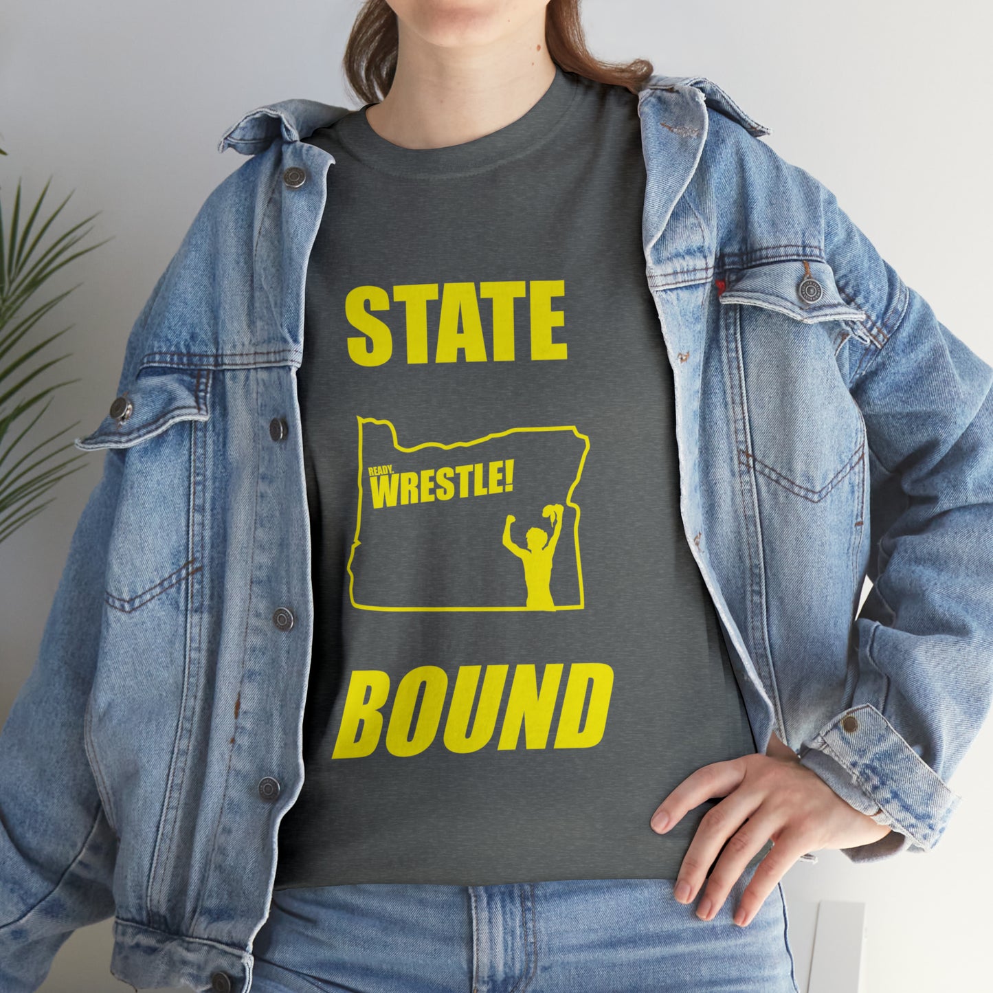 Oregon State Bound, Gold Logo, Unisex Heavy Cotton Tee