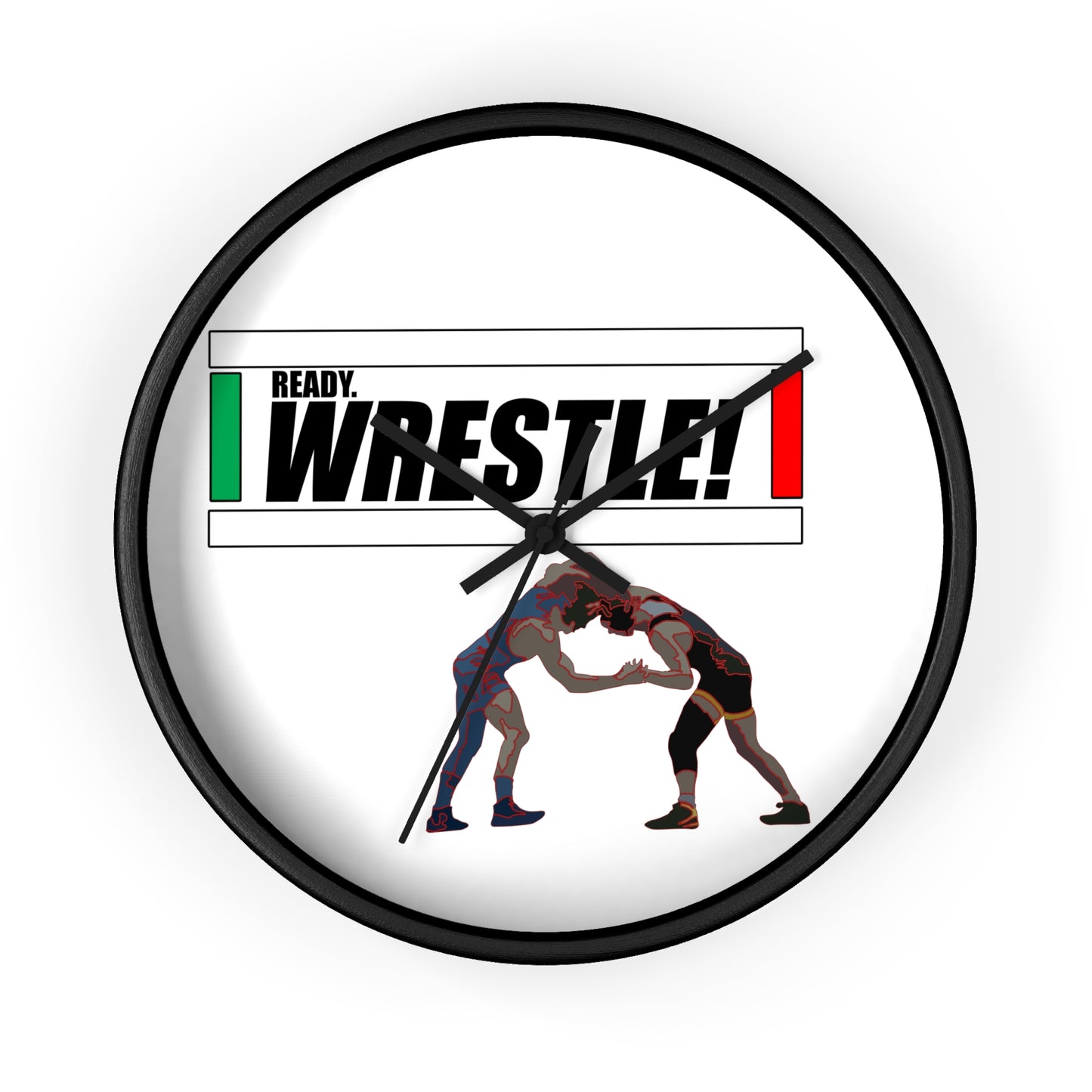 Ready. Wrestle! Wall Clock