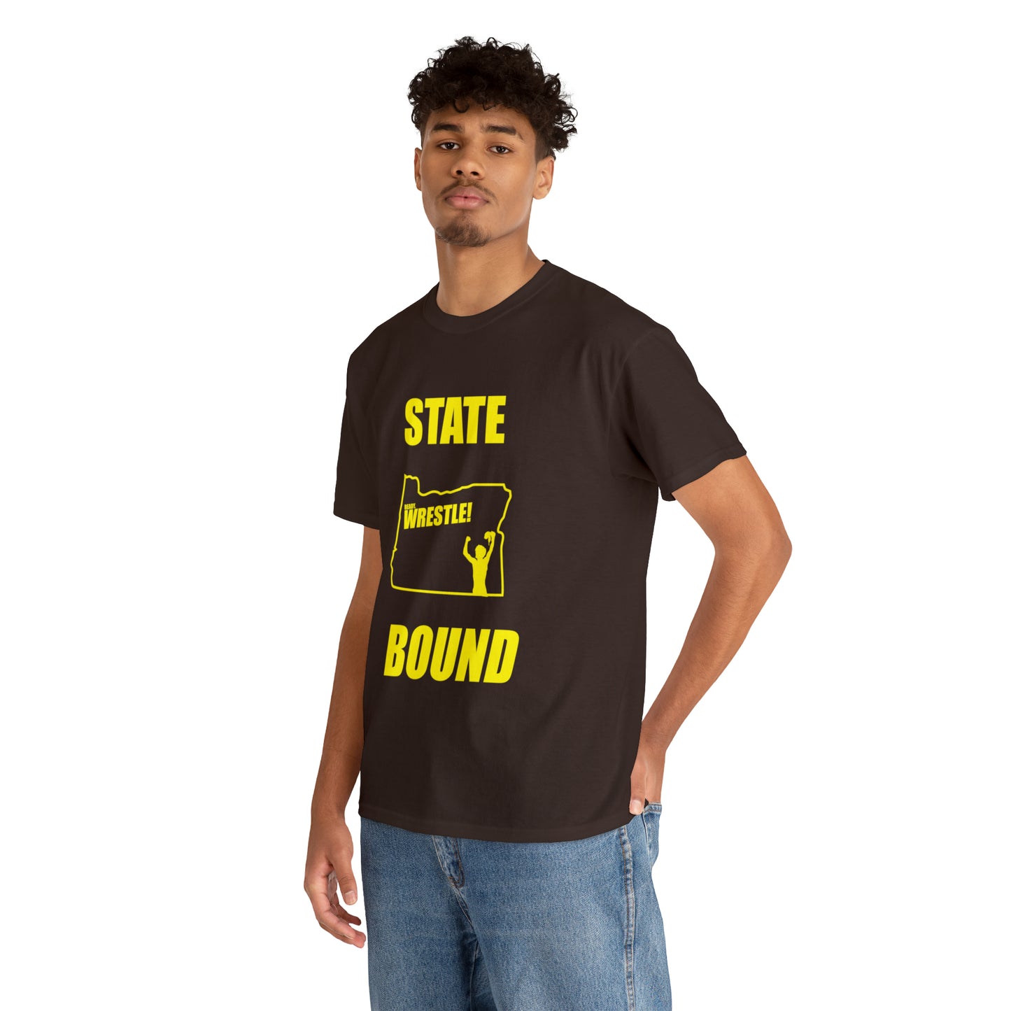 Oregon State Bound, Gold Logo, Unisex Heavy Cotton Tee