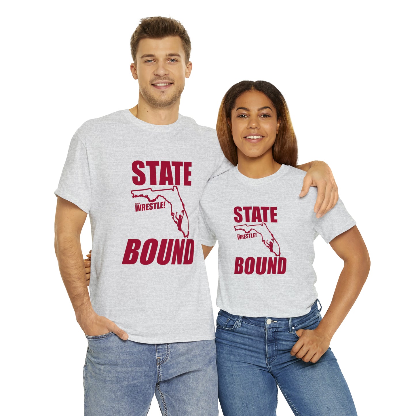 Florida State Bound, Red Logo, Unisex Heavy Cotton Tee