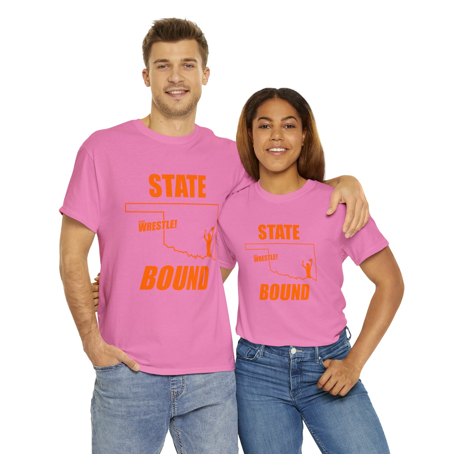 Oklahoma State Bound, Orange Logo, Unisex Heavy Cotton Tee