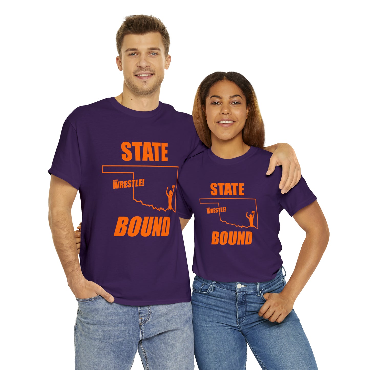 Oklahoma State Bound, Orange Logo, Unisex Heavy Cotton Tee