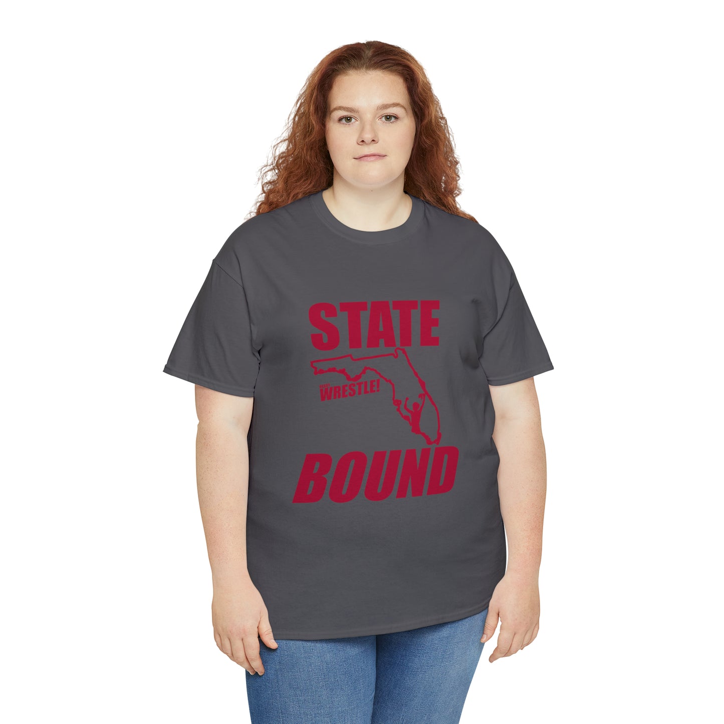 Florida State Bound, Red Logo, Unisex Heavy Cotton Tee