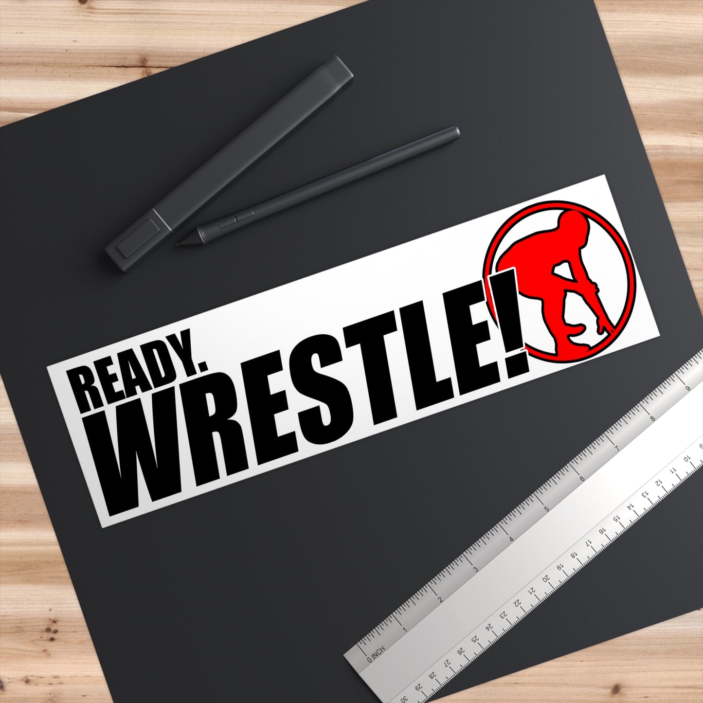 Ready. Wrestle! Bumper Stickers, Stance