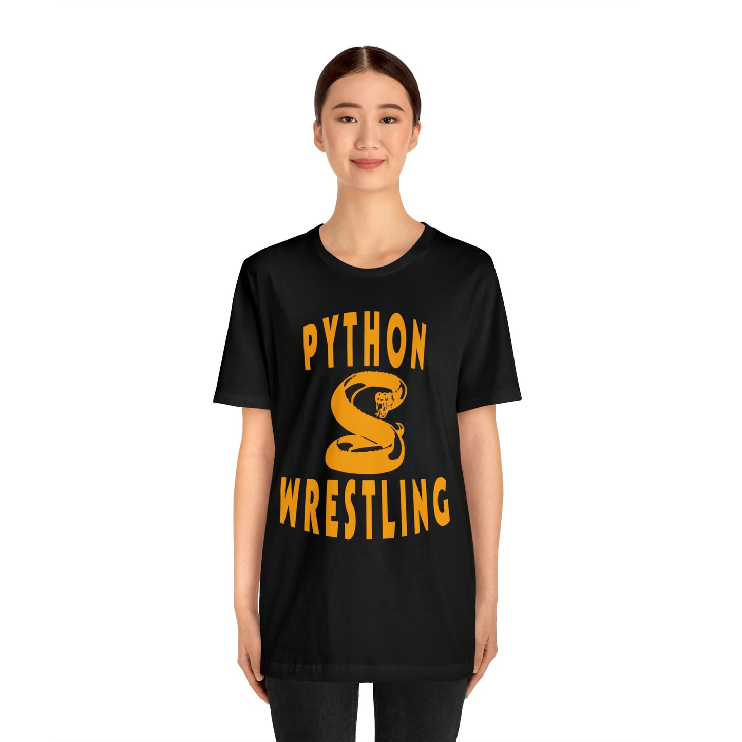 NEK Python Wrestling, Gold Logo, Unisex Jersey Short Sleeve Tee