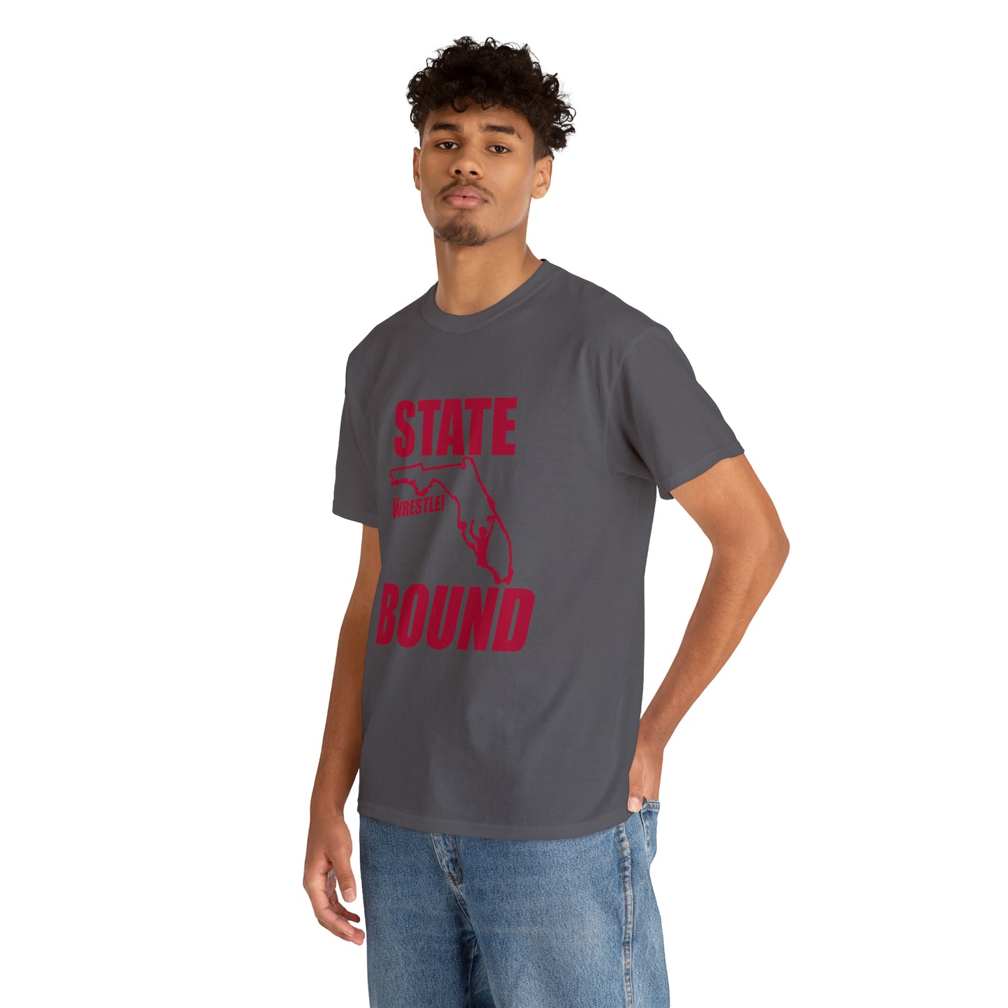 Florida State Bound, Red Logo, Unisex Heavy Cotton Tee