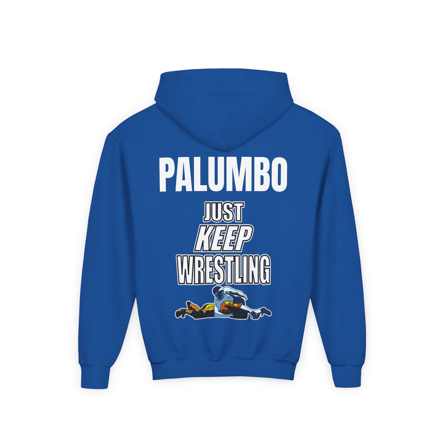 Just Keep Wrestling, Youth Heavy Blend Hooded Sweatshirt
