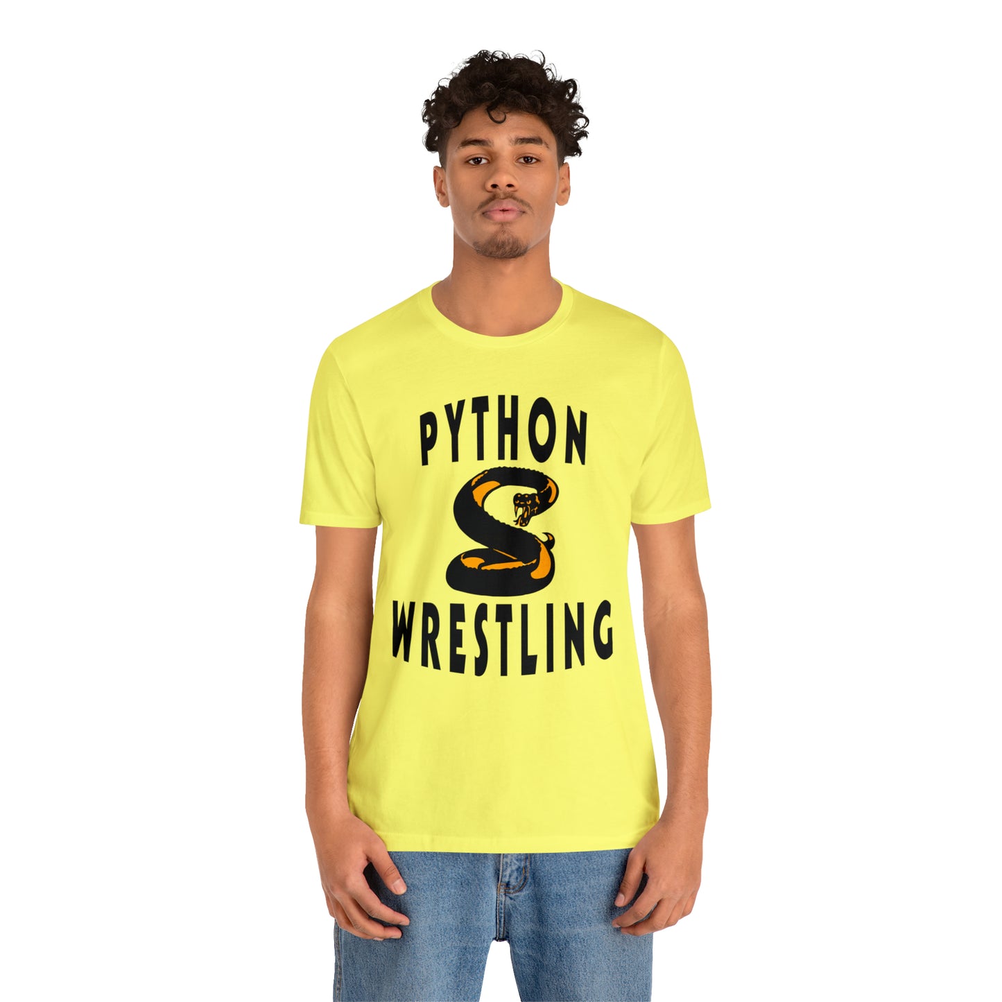 NEK Python Wrestling, Black Logo, Unisex Jersey Short Sleeve Tee