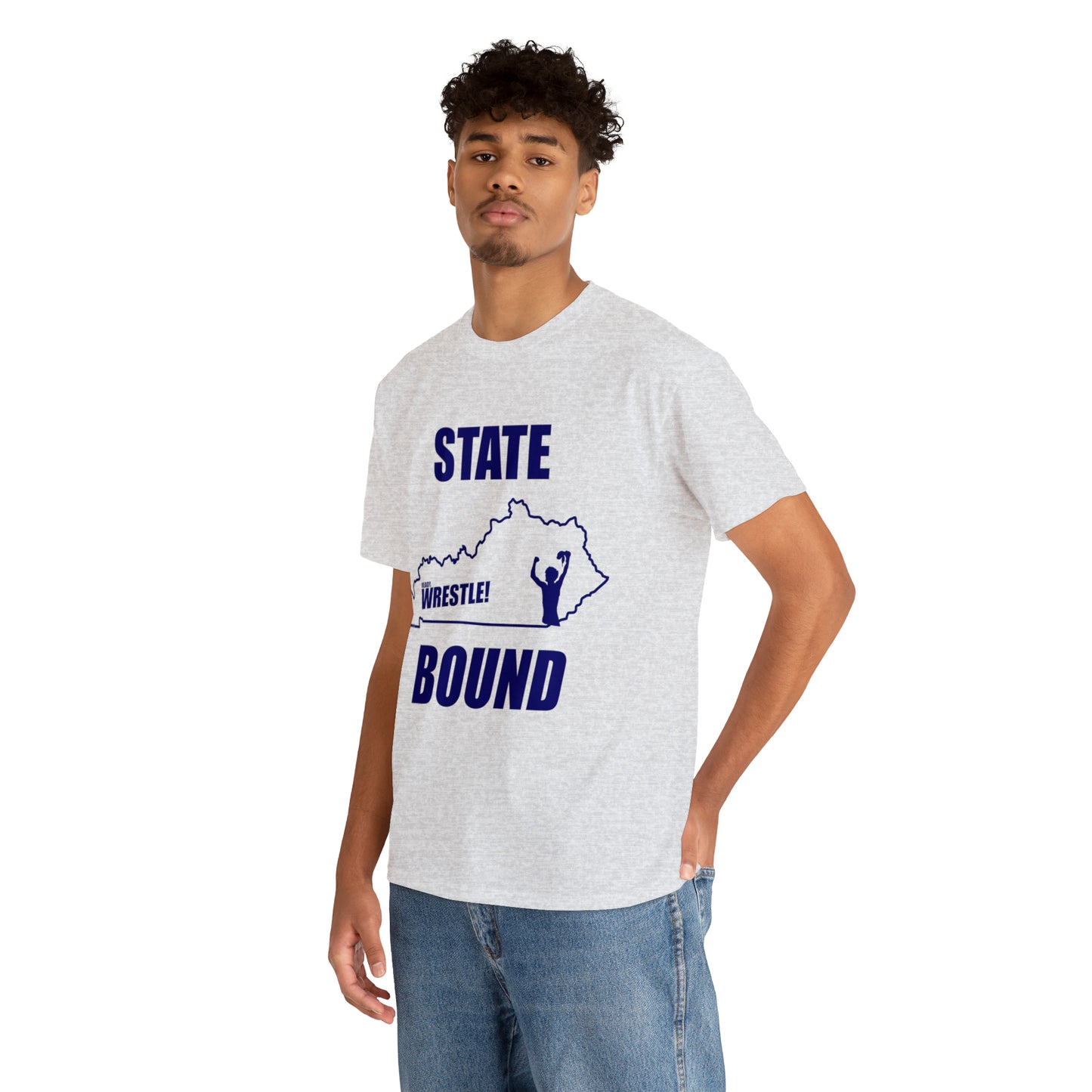 Kentucky State Bound, Royal Blue Logo, Unisex Heavy Cotton Tee