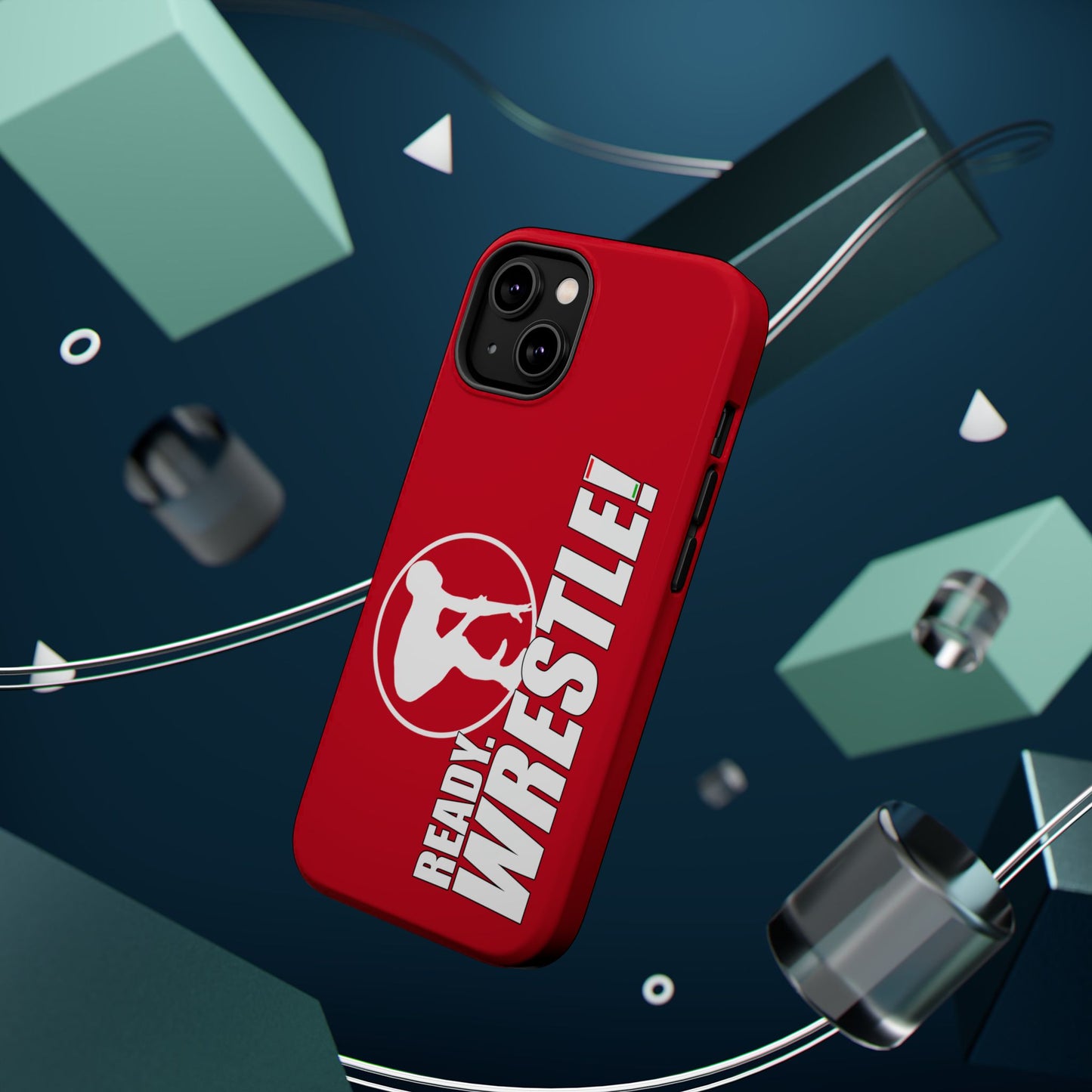 Ready. Wrestle! Red iPhone Magnetic Impact-Resistant Case