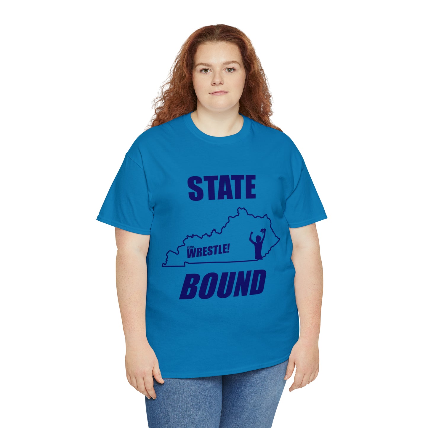 Kentucky State Bound, Royal Blue Logo, Unisex Heavy Cotton Tee