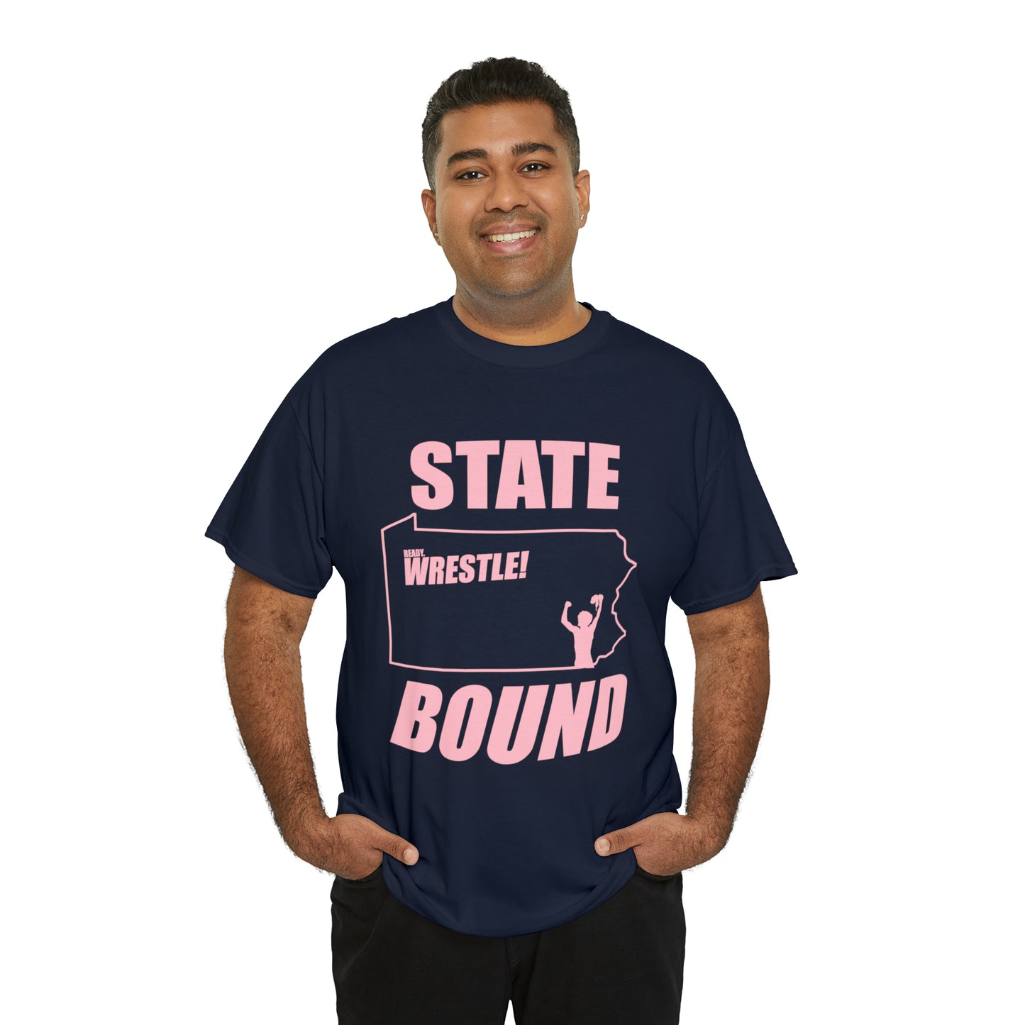 Pennsylvania State Bound, Pink Logo, Unisex Heavy Cotton Tee