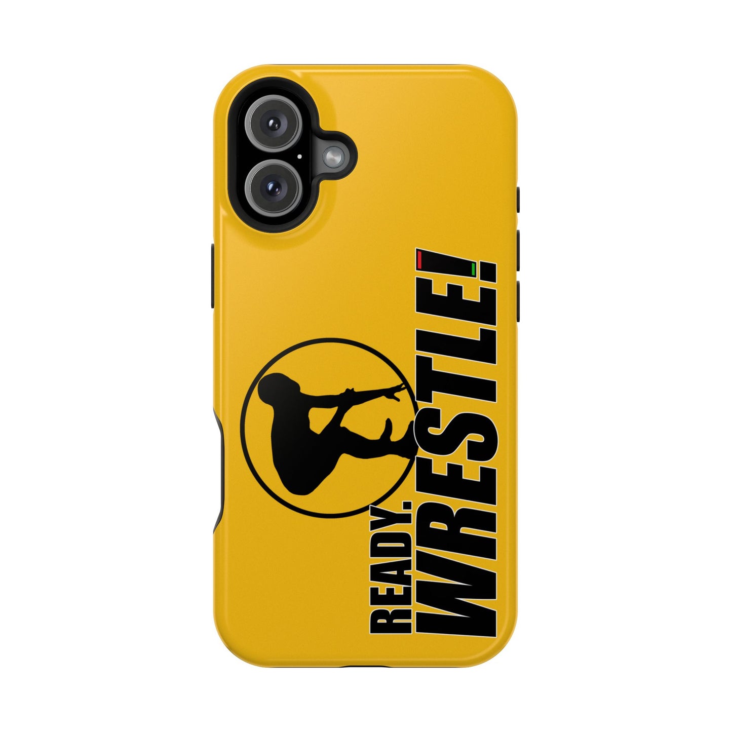Ready. Wrestle! Yellow iPhone Magnetic Impact-Resistant Case