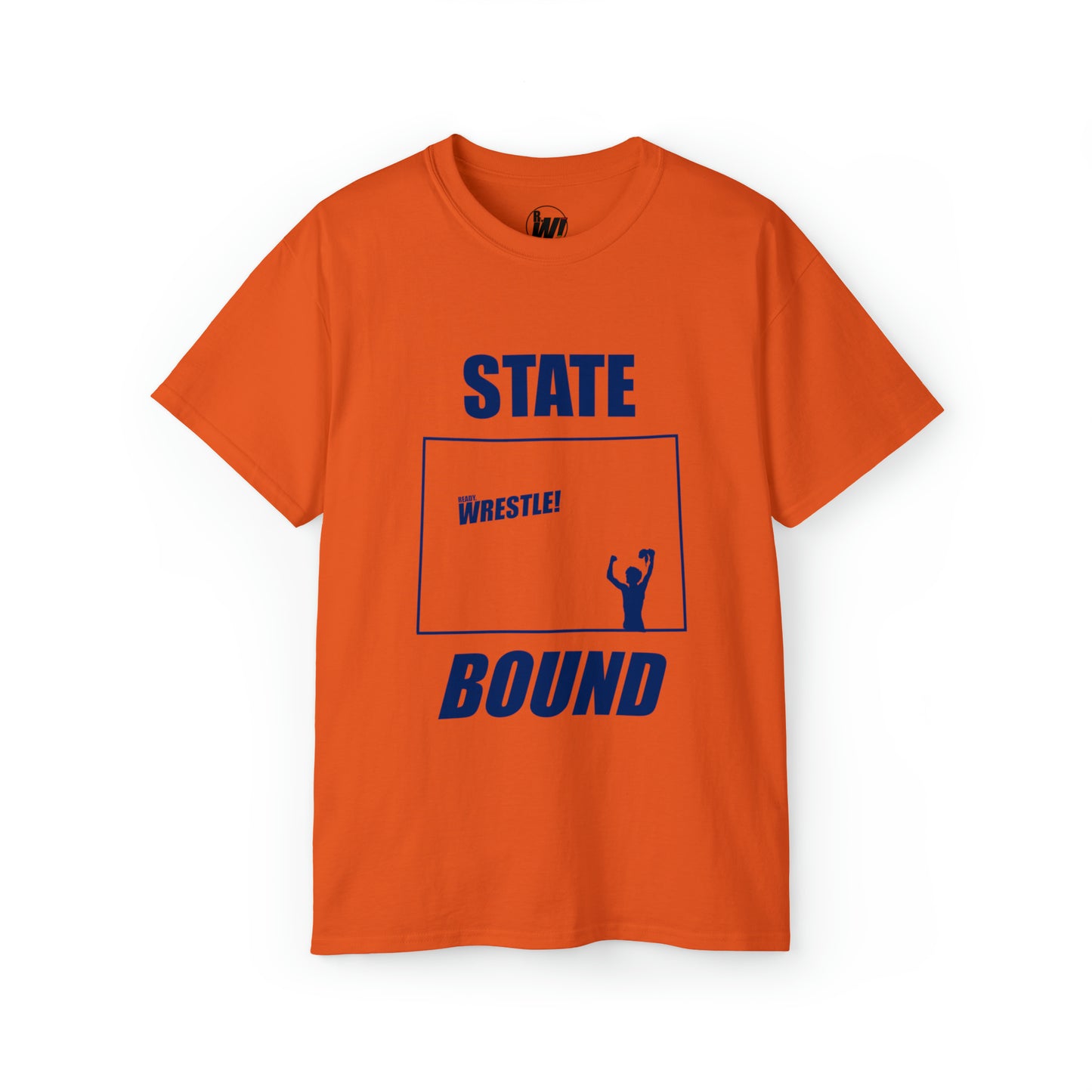 Coloroado State Bound, Unisex Ultra Cotton Tee, Blue Logo