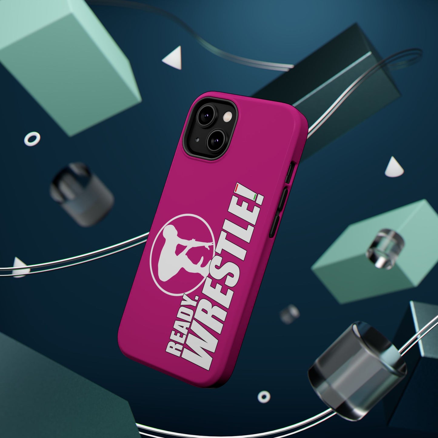 Ready. Wrestle! Pink iPhone Magnetic Impact-Resistant Case