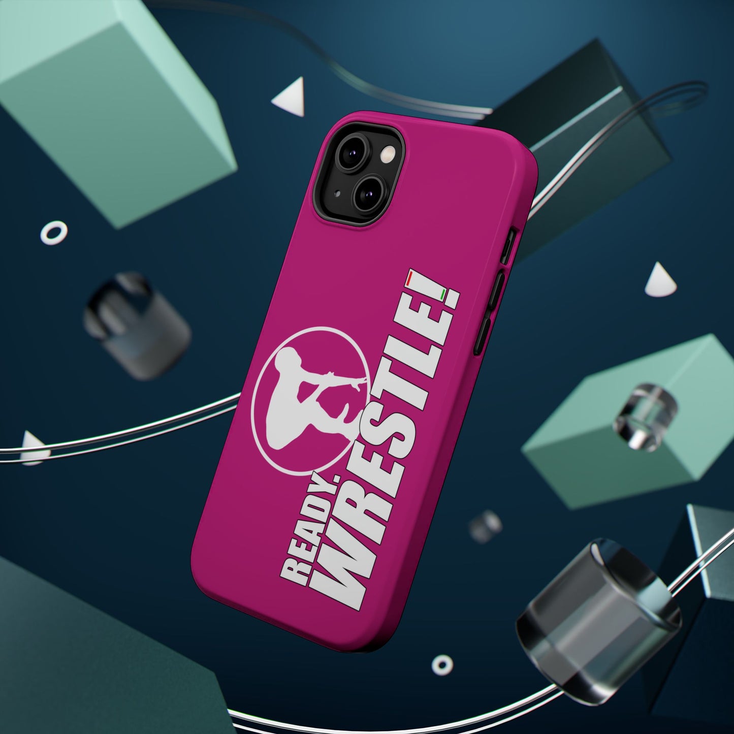 Ready. Wrestle! Pink iPhone Magnetic Impact-Resistant Case